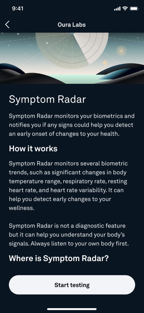 Opcja Radaru Symptomów w OURA ostrzega o zmianach zdrowia