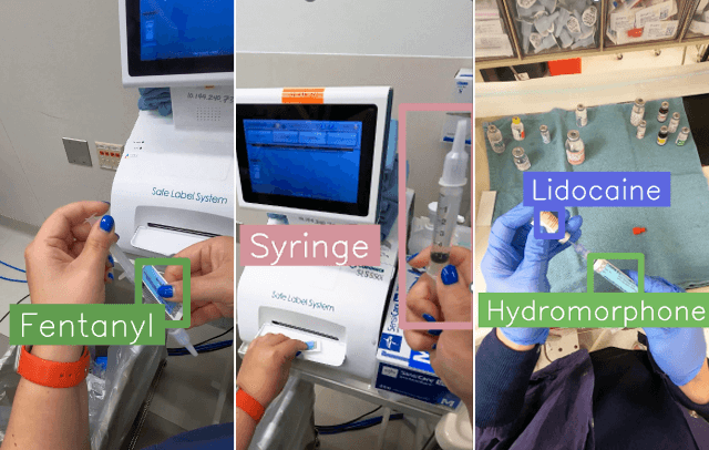 Nazwy leków w ampułkach i strzykawkach wyświetlają się przed oczami lekarza lub pielęgniarki (zdjęcie: UW Medicine)