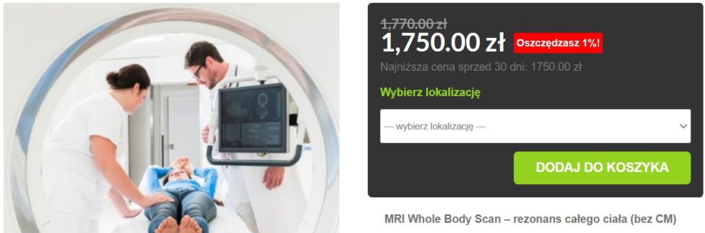 Reklama MRI całego ciała (źródł: badamysie.pl)