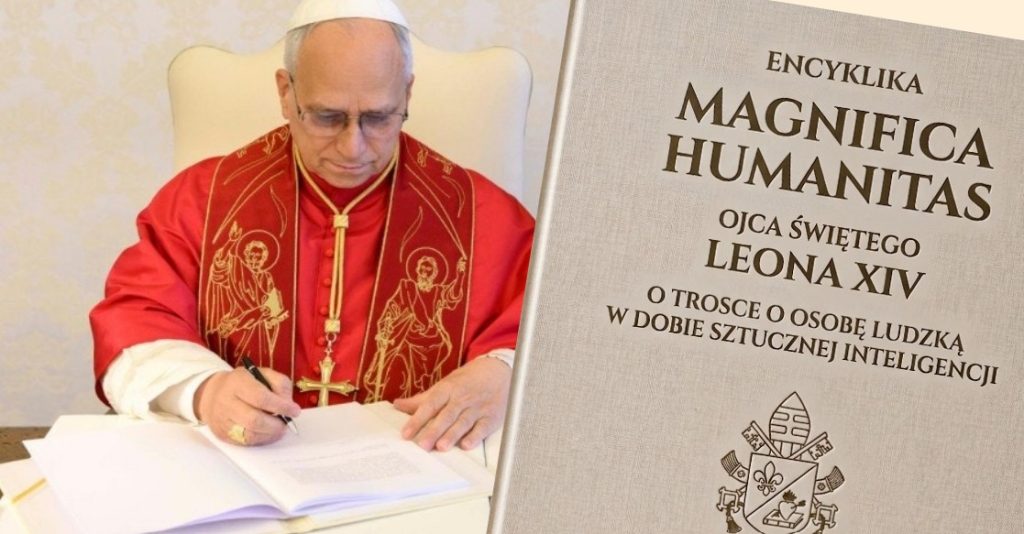 25 maja Papież Leon XIV opublikował encyklikę o sztucznej inteligencji (zdjęcie: Vatican Media, kompozycja własna)
