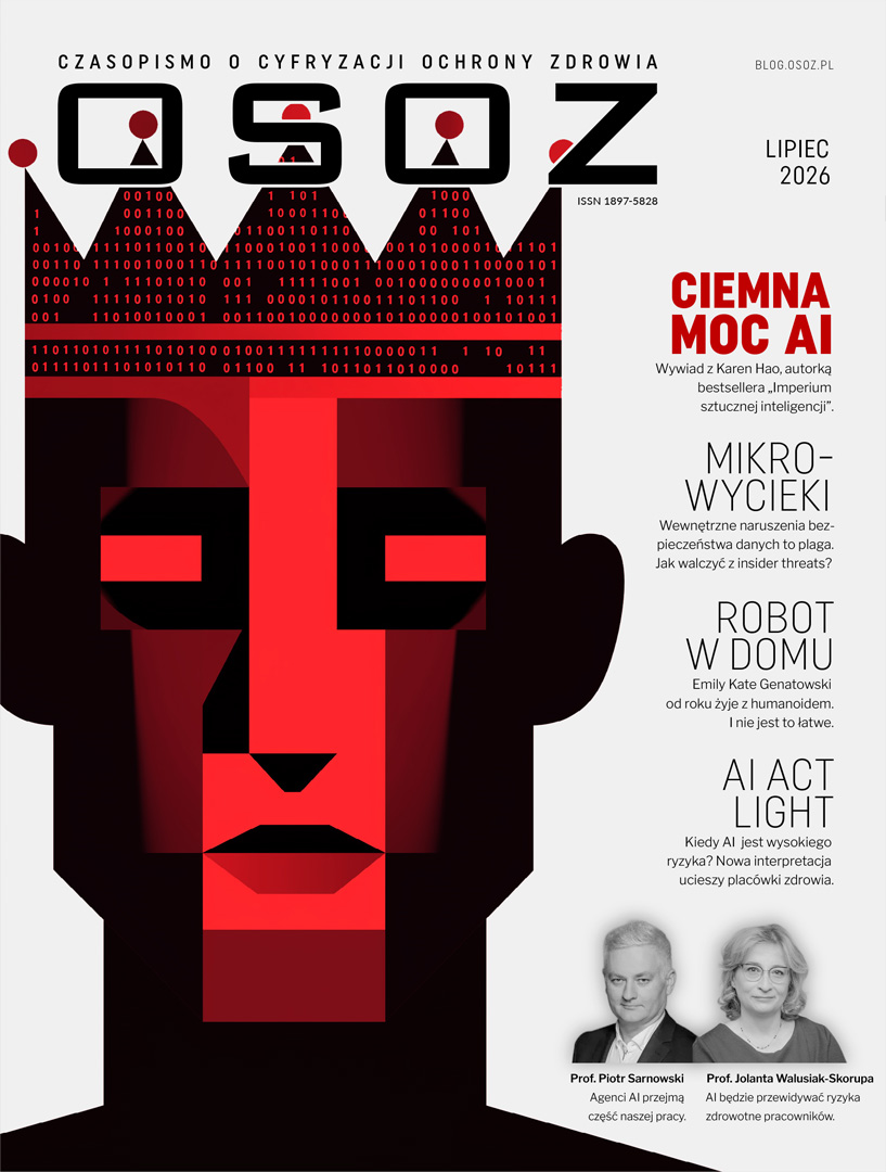 Według Karen Hao, rozwój dużych modeli generatywnej AI - jak Claude, ChatGPT czy Gemini - pochłania ogromne ilości danych, energii, wody i zasobów. Rozwijające je firmy dążą do koncentracji władzy i zasobów pod hasłem "działania dla dobra ludzkości". Autorka nazywa je „imperiami AI”, bo wykorzystują rozwój AI do wzmacniania swojej pozycji gospodarczej i politycznej kosztem społeczeństwa oraz środowiska (zdjęcie: okładka OSOZ 7/2026)