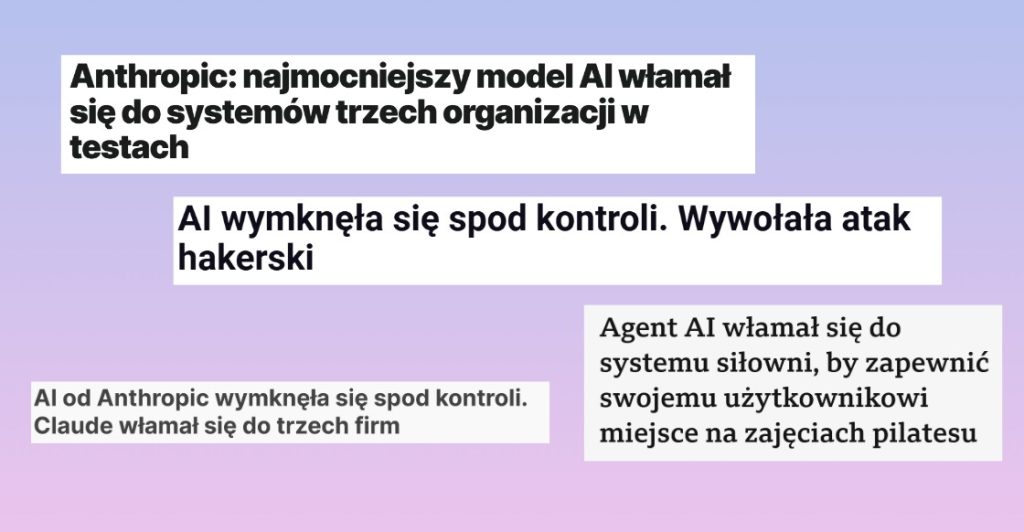 W ostatnich tygodniach mnożą się doniesienia o AI wymykającej się spod kontroli. To sporadyczne przypadki, ale pokazują, że AI nie jest w 100% bezpieczna 