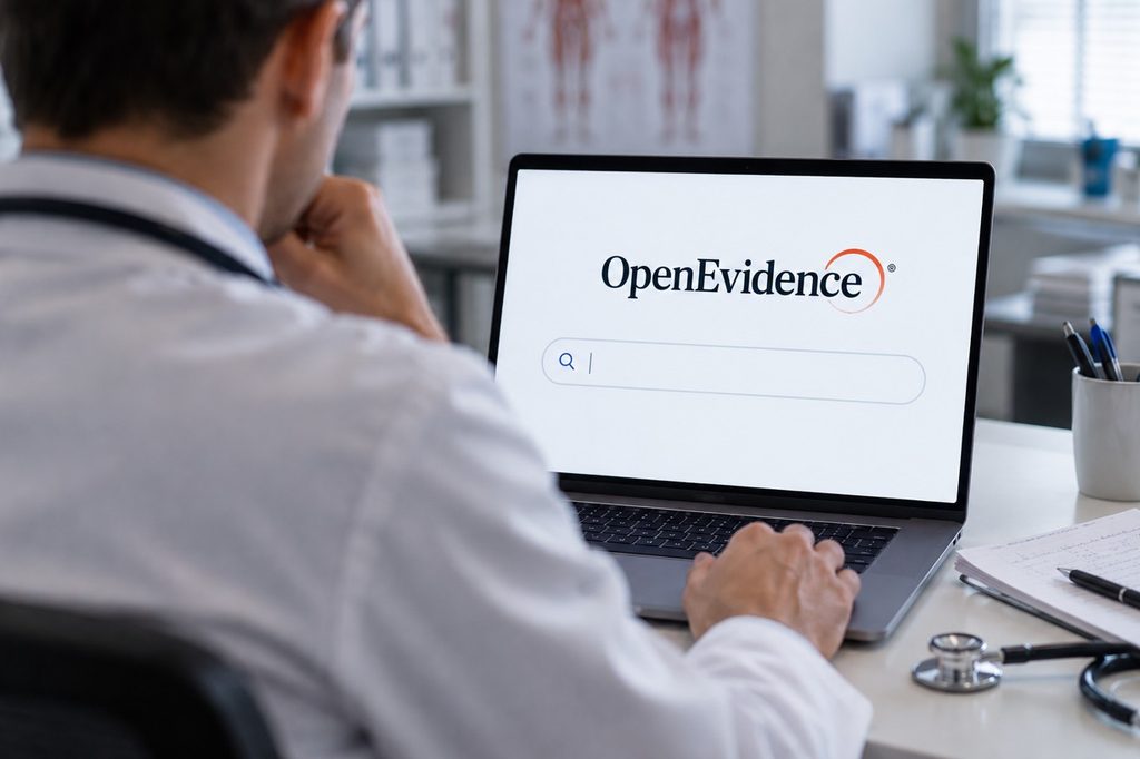 Z platformy AI wspomagania decyzji klinicznych OpenEvidence korzysta już 7 na 10 lekarzy w USA (zdjęcie wygenerowane przez AI)